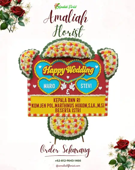 Papan Bunga Pernikahan Garden Party Depok